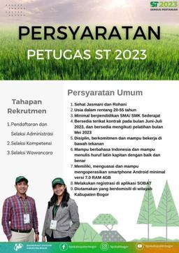 Rekrutmen Petugas Lapangan ST2023 UTP