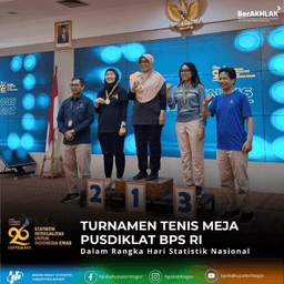 BPS Kabupaten Bogor Memenangkan Turnamen Tenis Meja